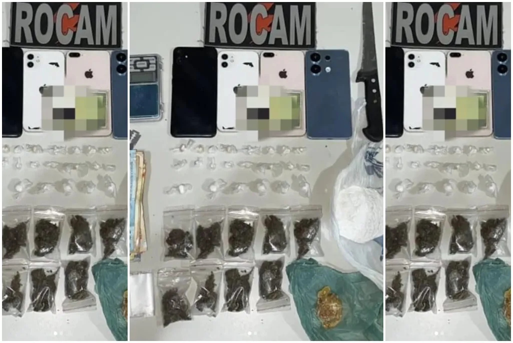 Rocam apreende drogas e prende mulher em operação no Centro de Picos