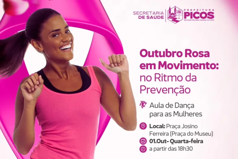 Picos vai iniciar campanha Outubro Rosa na Praça Josino Ferreira