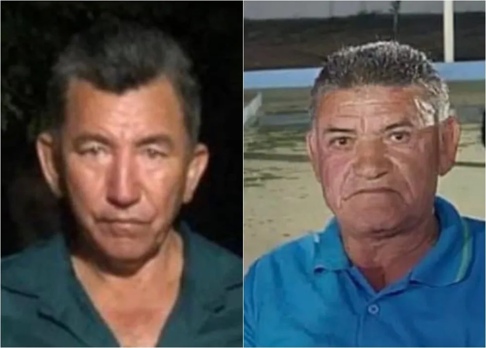  esquerda, a vtima,  direita o suspeito do crime