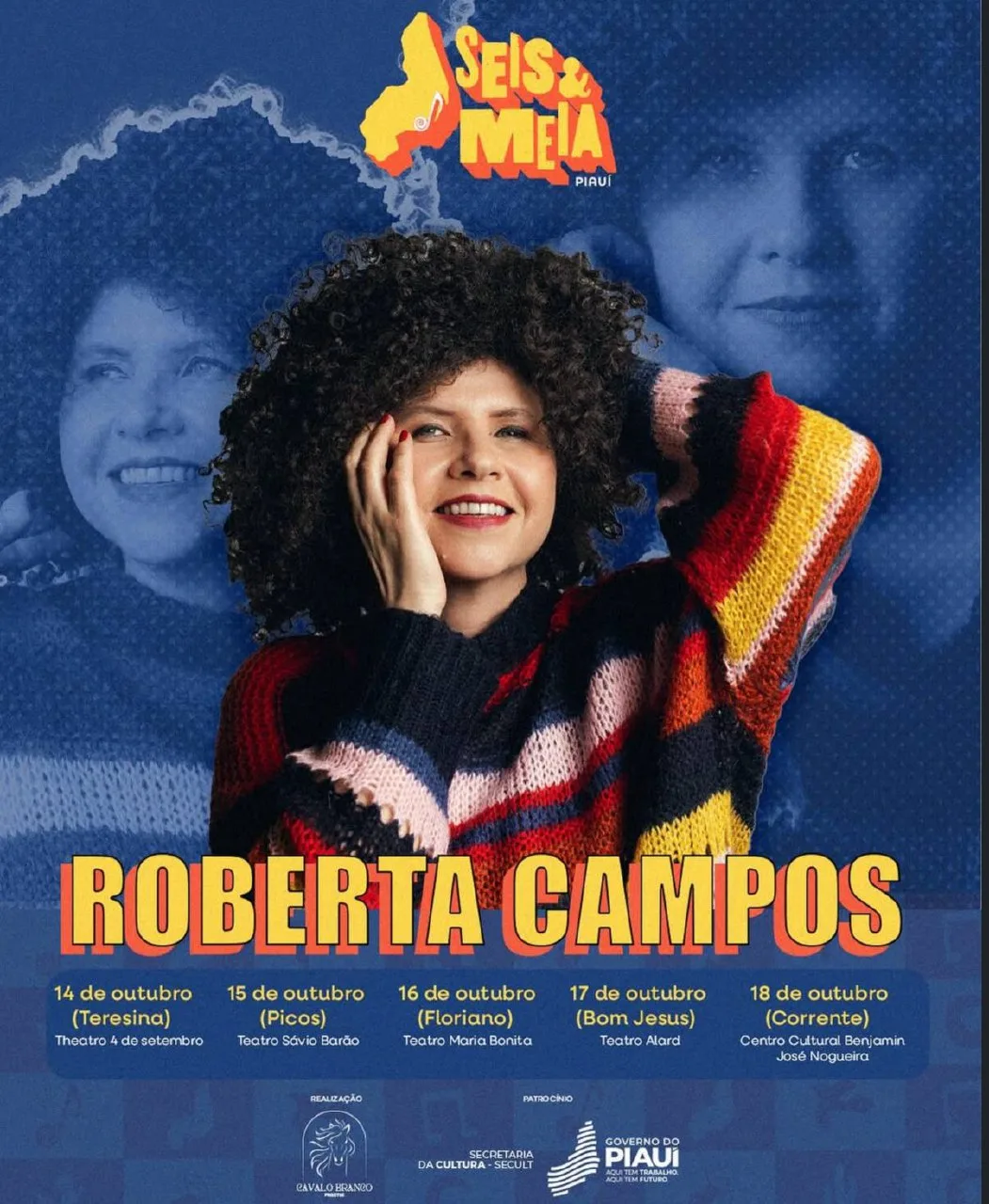 Roberta Campos se apresenta no Seis e Meia de outubro em Picos