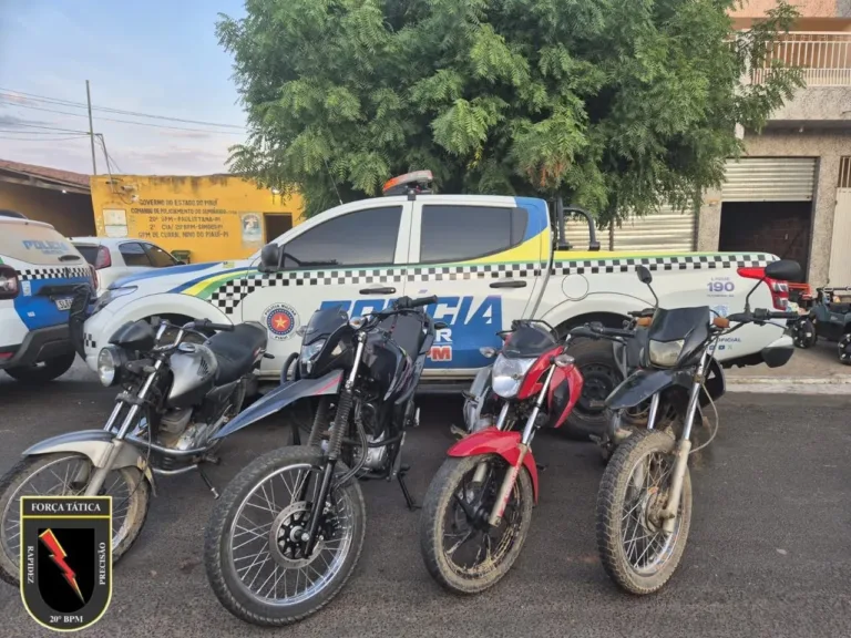 Polícia Militar apreende quatro motocicletas com restrição e adulteração em Curral Novo do Piauí