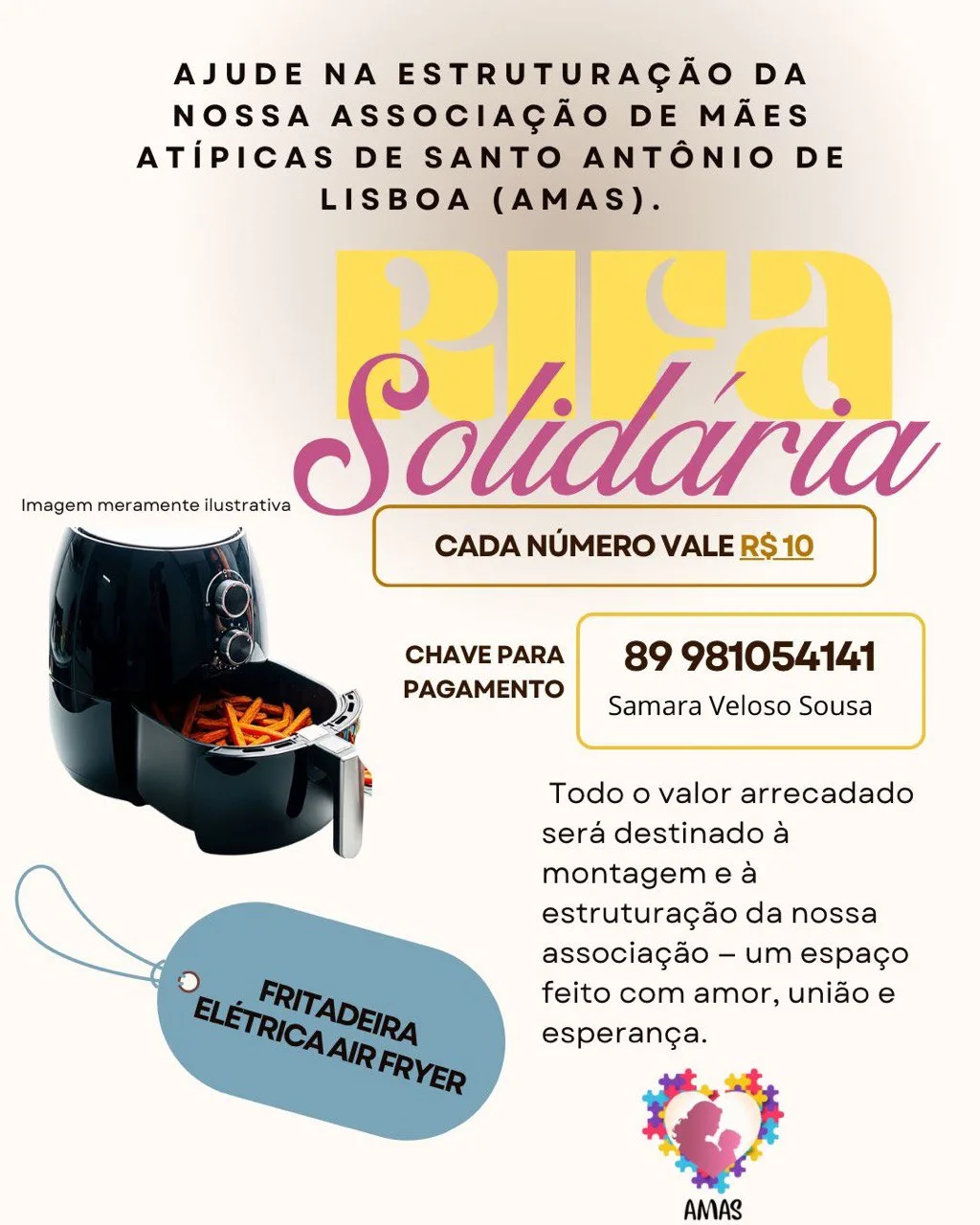 Associação de Mães Atípicas de Santo Antônio de Lisboa realiza rifa solidária para estruturar sede