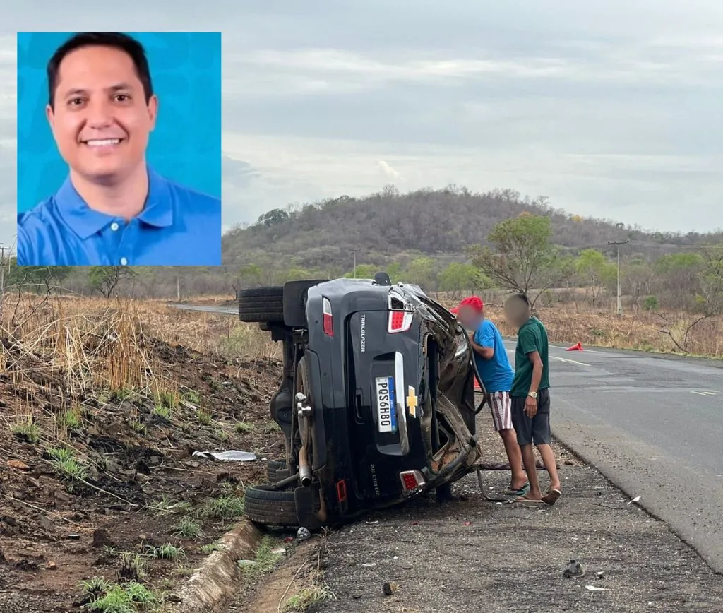 Carro capota na BR-316 entre Valença e Elesbão Veloso; condutor tem ferimentos leves