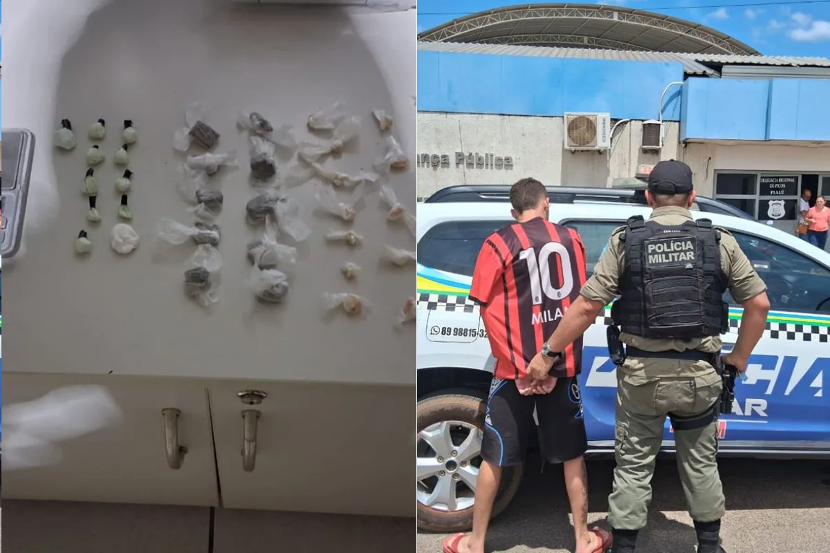 Ação policial resulta na prisão de suspeito de tráfico na zona rural de Picos