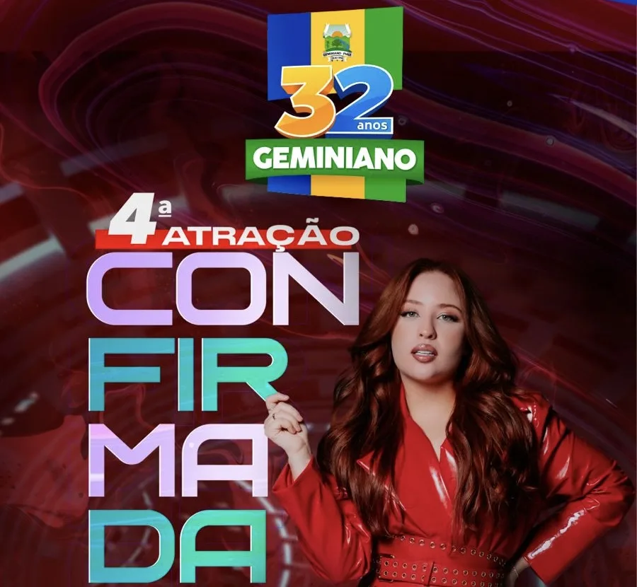 Prefeitura de Geminiano confirma Mari Fernandez como 4ª atração do aniversário de 32 anos do município