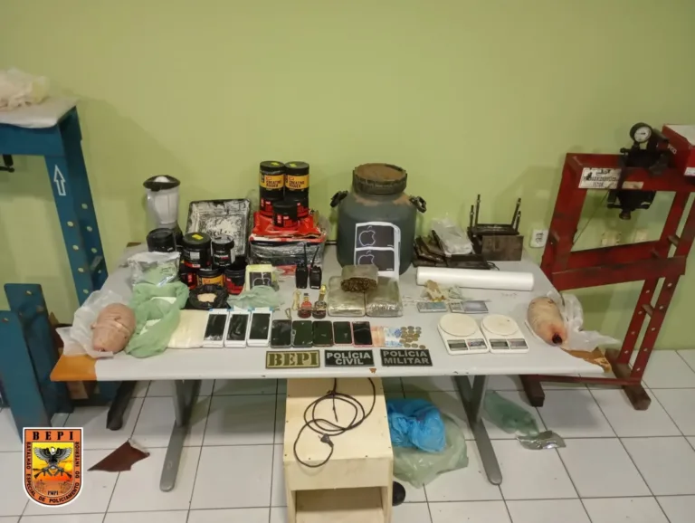 Operação integrada desarticula laboratório de drogas e apreende entorpecentes em São Julião