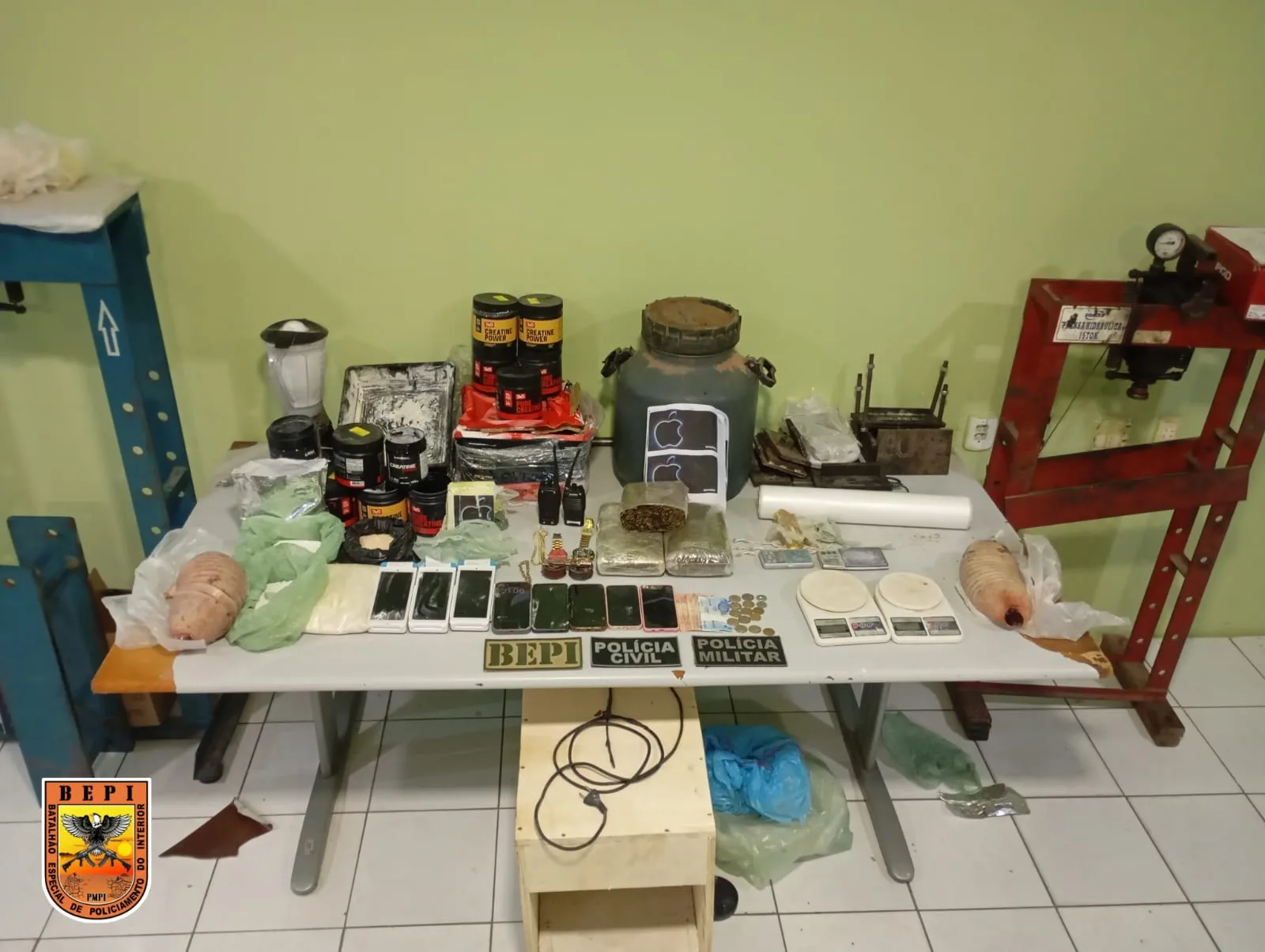 Operação integrada desarticula laboratório de drogas e apreende entorpecentes em São Julião