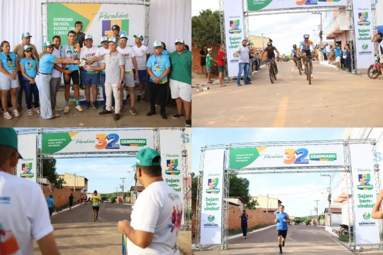 Corrida e prova de ciclismo abrem programação do aniversário de 32 anos de Geminiano