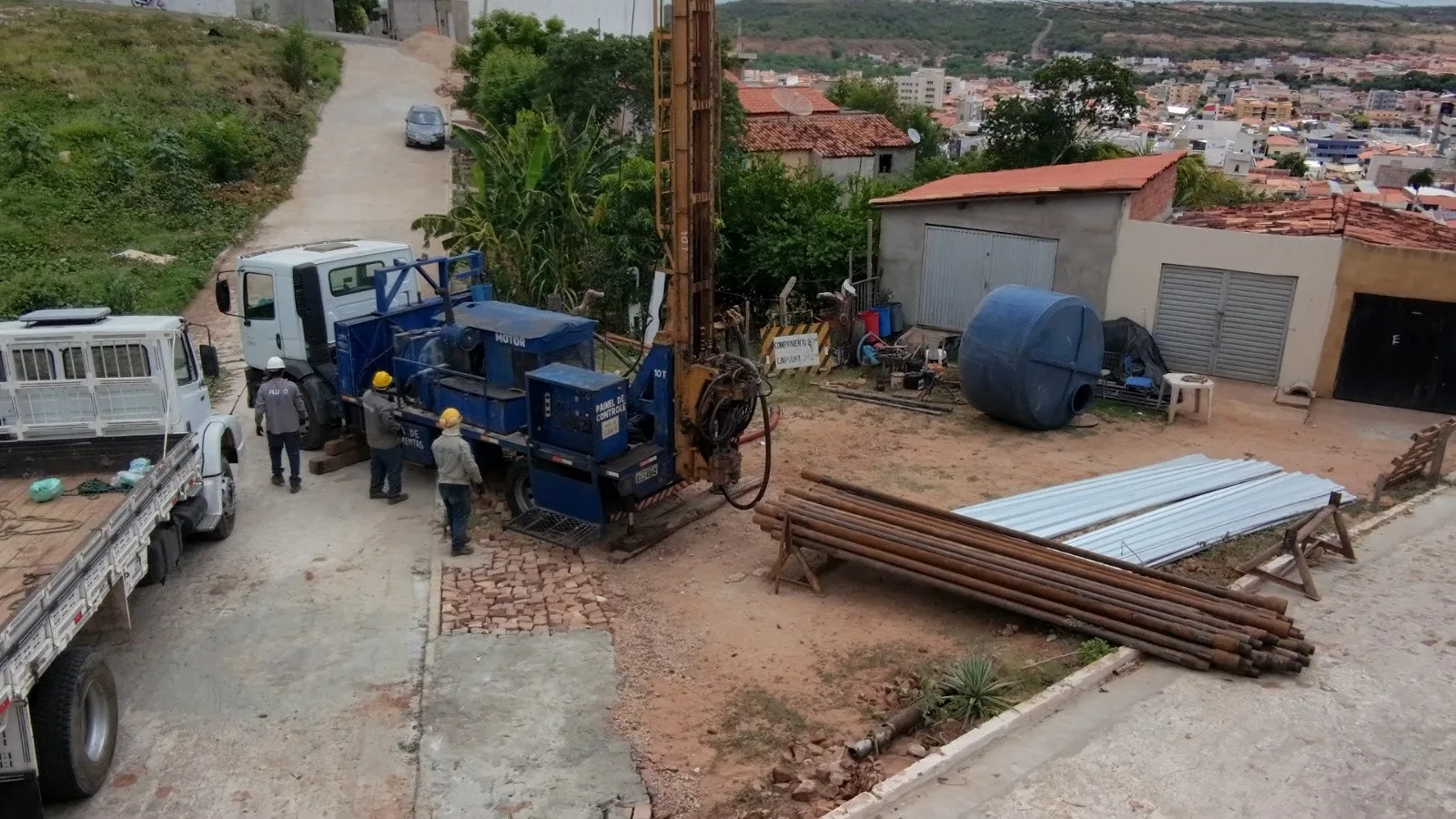 No bairro Aerolândia, Águas do Piauí inicia preparação para perfuração de novo poço