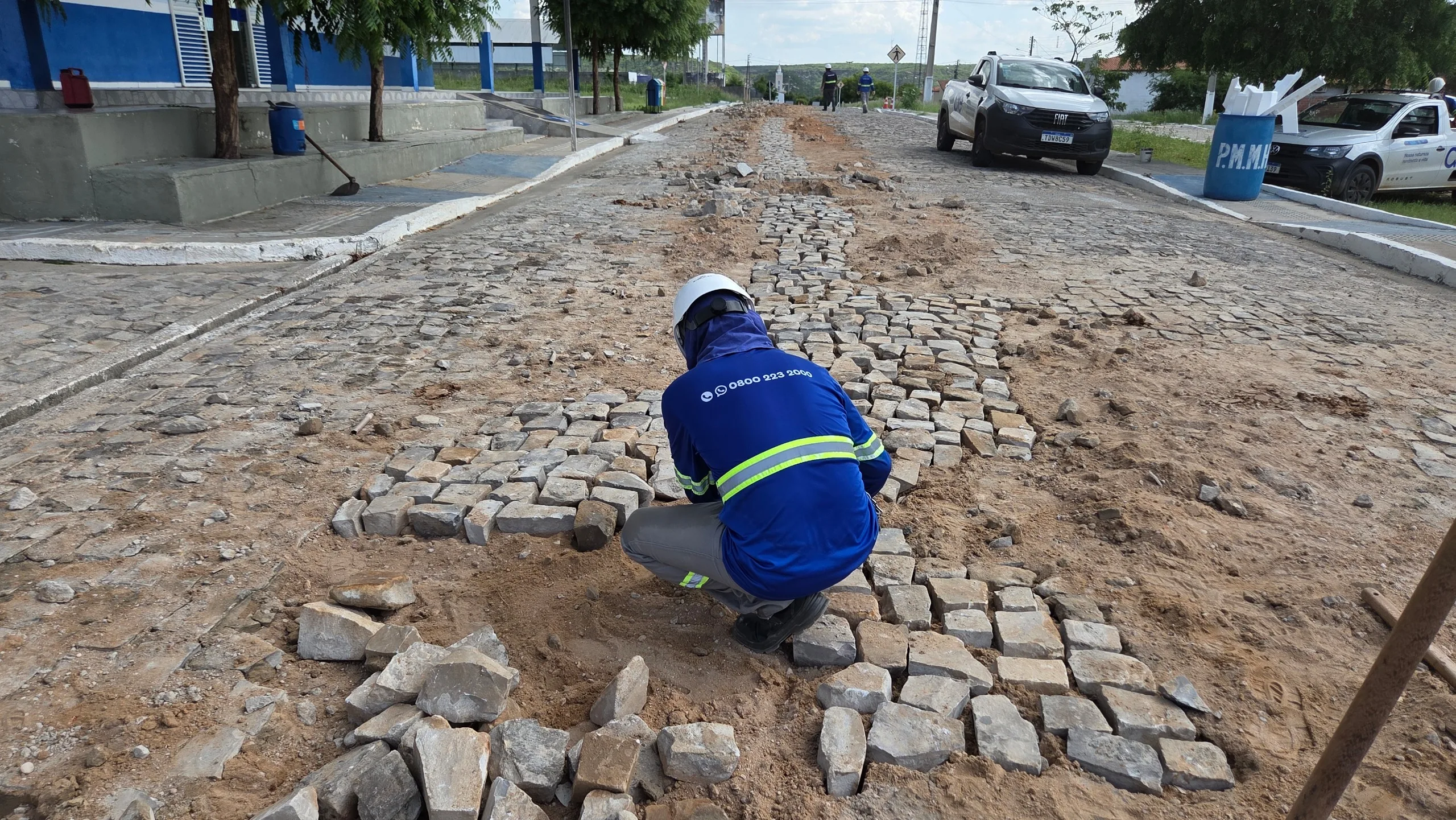 Em Monsenhor Hipólito, Águas do Piauí interliga 250 metros de rede e leva mais água para o centro da cidade