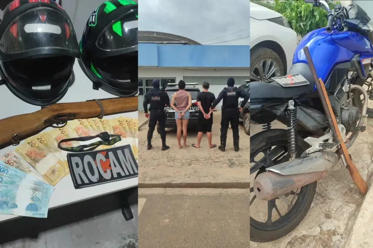 Dupla é presa após roubo com arma de fogo em distribuidora às margens da BR-316 em Picos