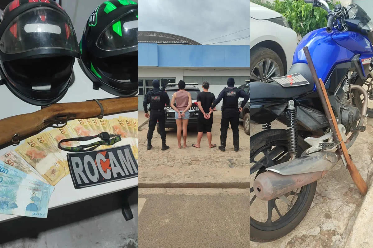 Dupla é presa após roubo com arma de fogo em distribuidora às margens da BR-316 em Picos