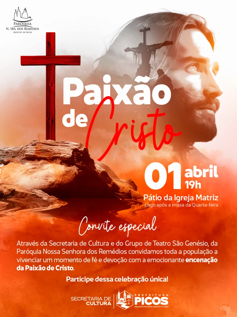 Encenação da Paixão de Cristo será realizada em Picos na próxima quarta (1°)
