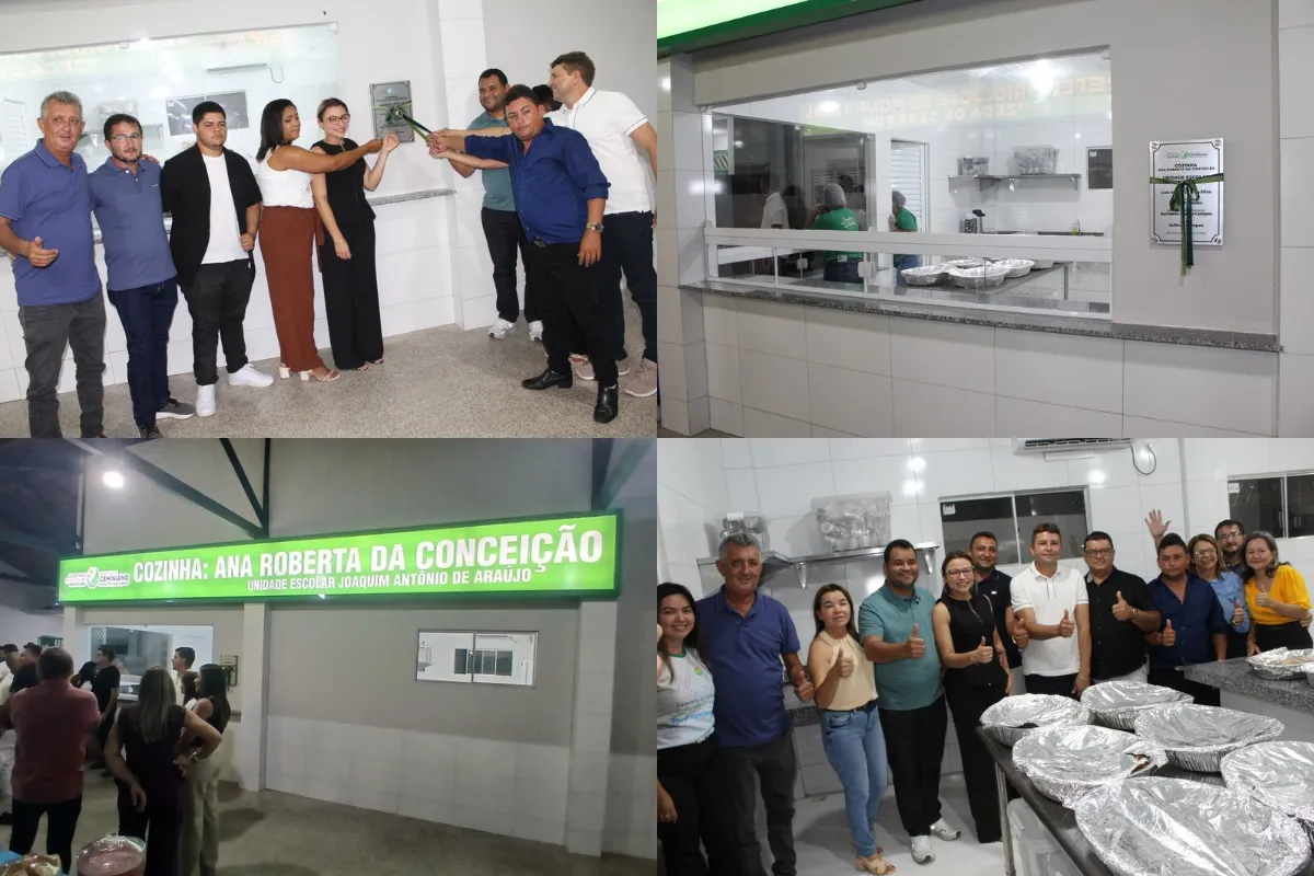 Prefeito Jaillson Campos inaugura nova cozinha e área de serviços e mordeniza escola em Geminiano
