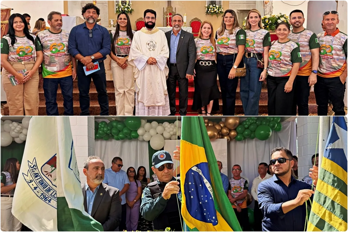 Alvorada festiva, missa e ato cívico celebram os 62 anos de Santo Antônio de Lisboa