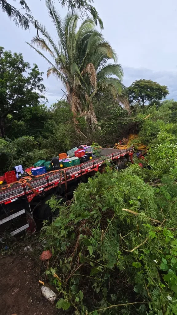 Duas pessoas morrem após tombamento de caminhão na BR 316 em Dom Expedito Lopes