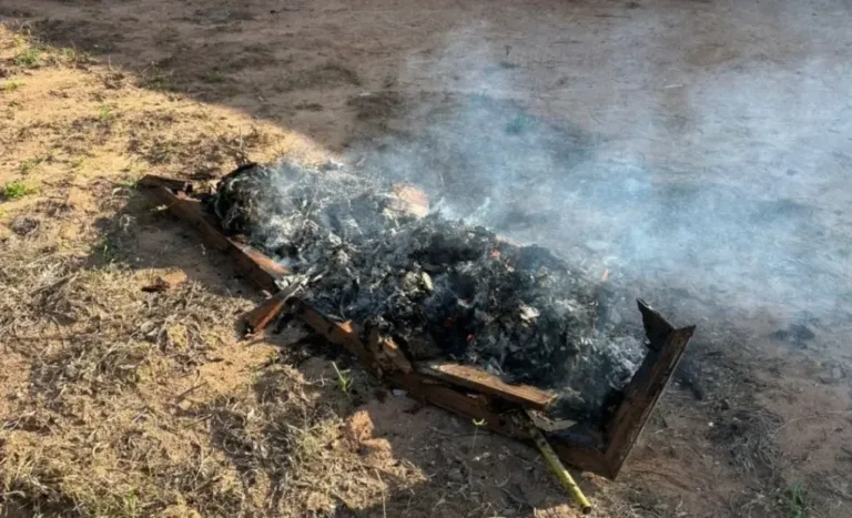 PRF identifica possível caixão incendiado às margens da BR-316 na região de Picos