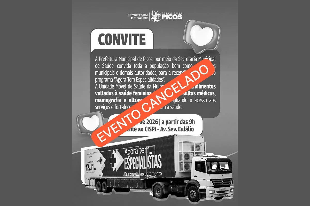 Evento da Carreta da Saúde da Mulher em Picos é adiado e atendimentos começam dia 13