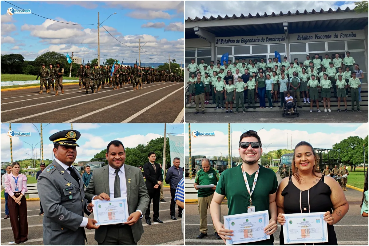 3º BEC realiza formatura pelo Dia do Exército, lança Programa Forças no Esporte e entrega títulos de “Amigo do Batalhão” em Picos
