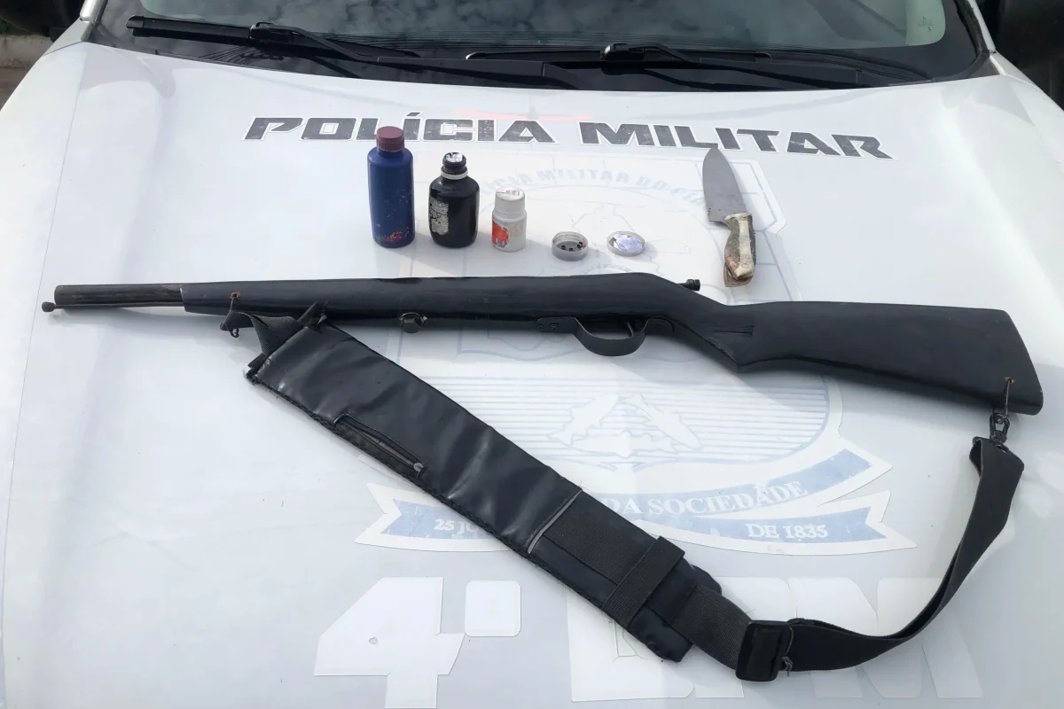 Homem é preso por posse irregular de arma de fogo na zona rural de Francisco Santos