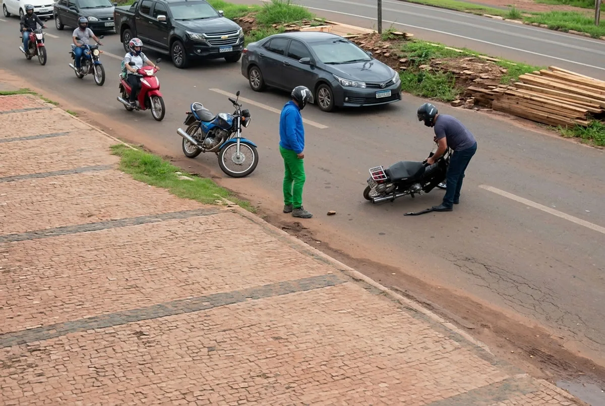 Colisão entre motocicletas deixa homem ferido no bairro Bomba, em Picos; Veja vídeo!