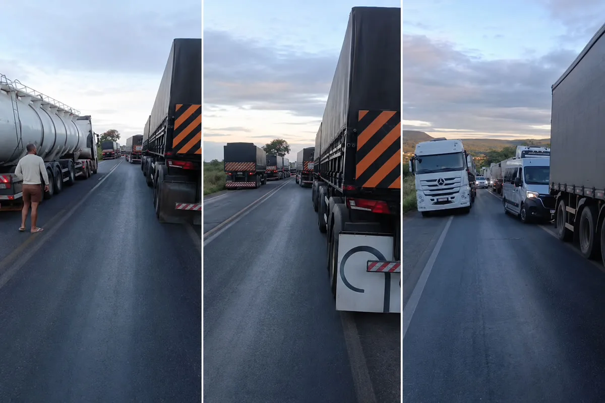Óleo vegetal derramado por carreta provoca congestionamento na BR-316 em Dom Expedito Lopes