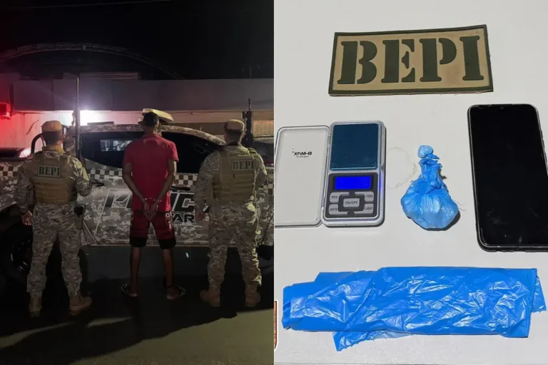 BEPI apreende cocaína durante patrulhamento no povoado Fátima, em Picos