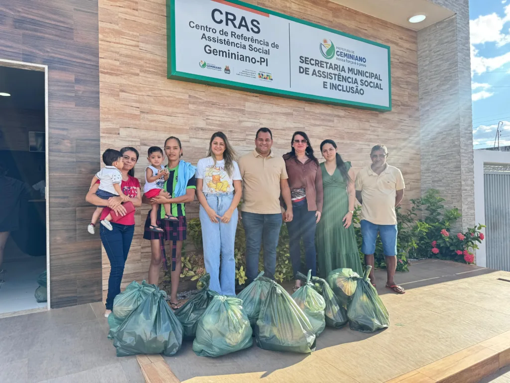 Assistência Social realiza entrega de alimentos, fortalece a agricultura familiar e leva segurança alimentar e nutricional às famílias de Geminiano