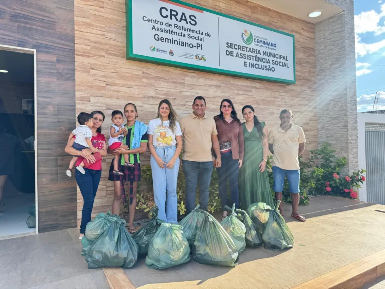 Assistência Social realiza entrega de alimentos, fortalece a agricultura familiar e leva segurança alimentar e nutricional às famílias de Geminiano