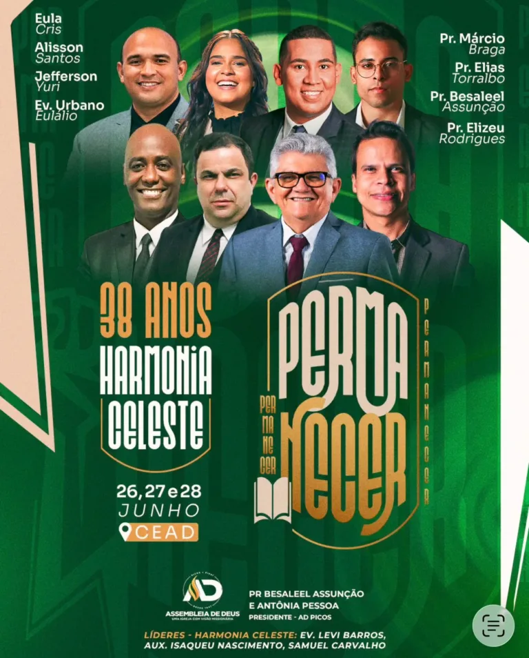 Picos receberá festividade dos 38 anos do Grupo Harmonia Celeste com grandes nomes da música e da pregação cristã