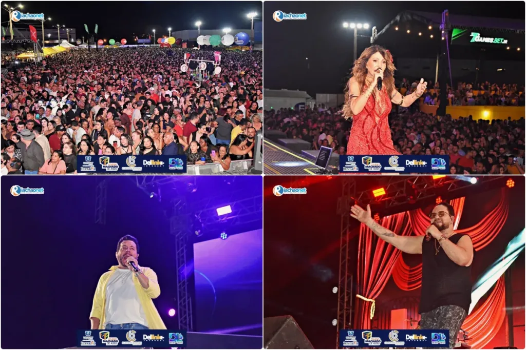 Multidão prestigia show de Bruno e Marrone e Elba Ramalho na abertura do Picos Cidade Junina e evento se consagra como o maior São João do Piauí; veja fotos