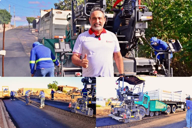 Com recursos próprios, Prefeitura de Santo Antônio de Lisboa leva asfalto a novas ruas e avenidas