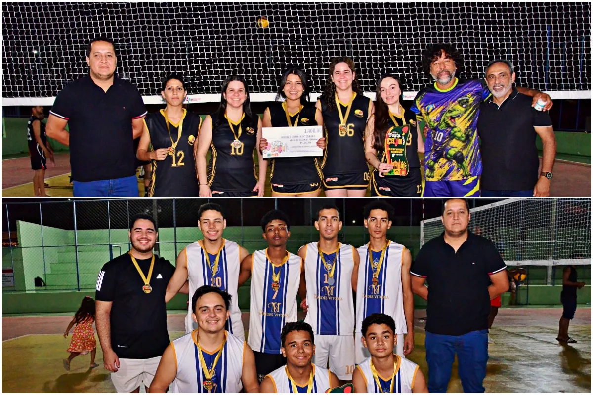 Maracuginas e Inter de Sal conquistam títulos no vôlei de quadra na XIX Festa do Caju de Santo Antônio de Lisboa