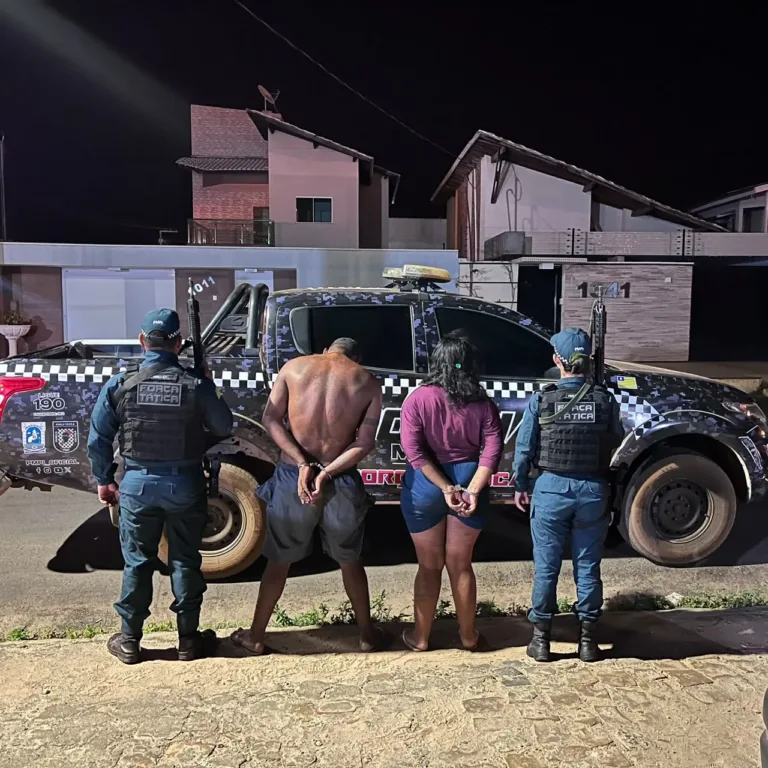 Polícia prende casal suspeito de roubo a farmácia em Picos
