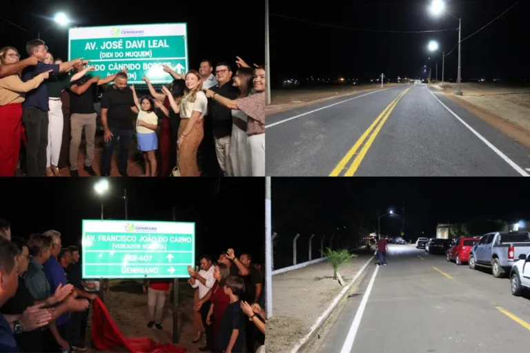 Jaillson Campos e Galego de Páster inauguram iluminação e asfaltamento de estrada que dá acesso ao Povoado Muquém em Geminiano