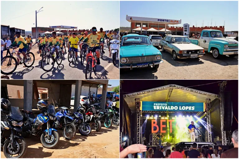 Passeio ciclístico, 2º Encontro de Antigomobilismo e Caju Moto Fest, apresentações culturais e shows são destaques do domingo na XIX Festa do Caju em Santo Antônio de Lisboa