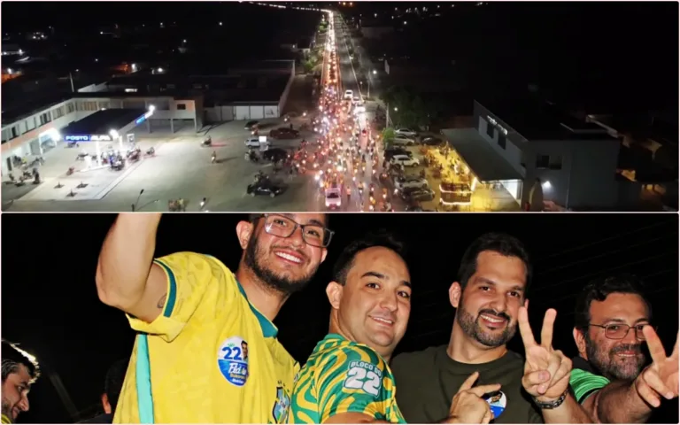 Carreata em apoio a Flávio Bolsonaro percorre ruas de Santo Antônio de Lisboa