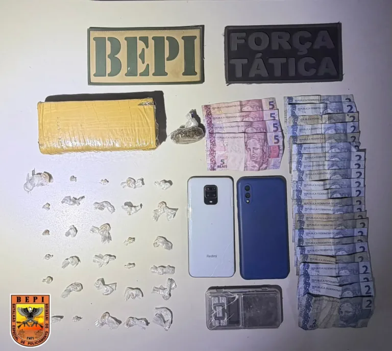 Polícia Militar prende suspeito de tráfico de drogas e apreende entorpecentes em Picos