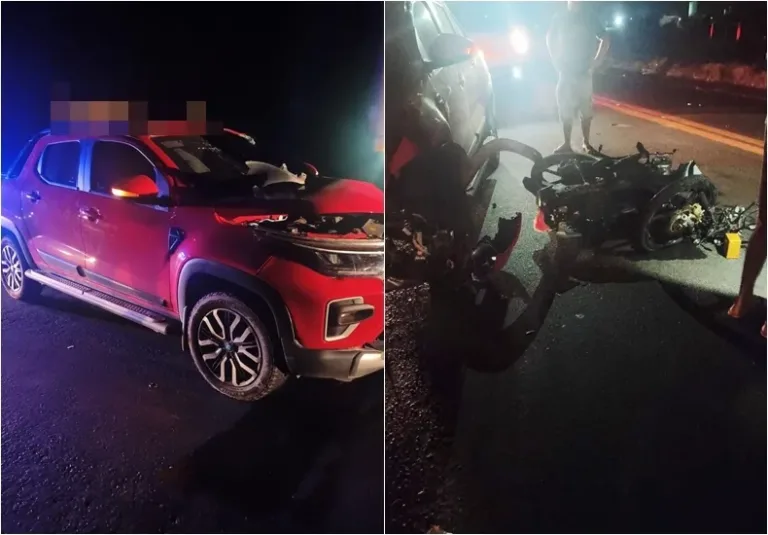 Motociclista de 56 anos morre após colisão frontal com carro na BR-316, em Picos