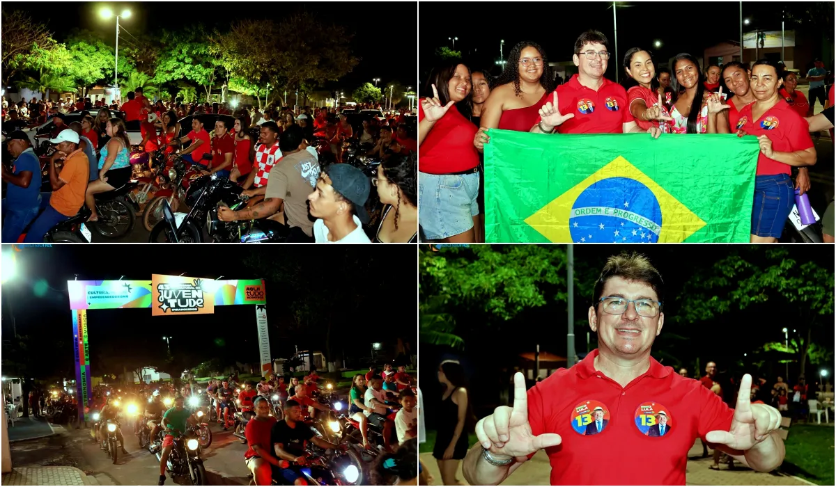 Em Ipiranga do Piauí, grupo político liderado pelo prefeito Elvis Ramos realiza grande carreata em apoio à reeleição do presidente Lula; veja fotos