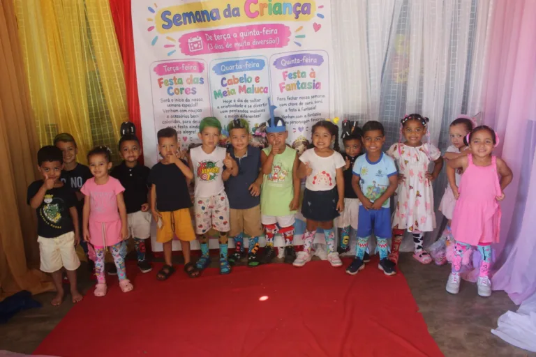 Creche Tia Lucinha promove Semana Divertida da Criança com atividades lúdicas e momentos de alegria